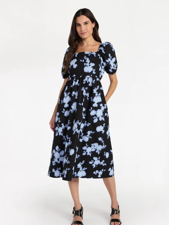 Time and Tru Dresses & Skirts - Time and Tru Women’s Blooming Blue Midi Dress Size Medium (8-10) NWT